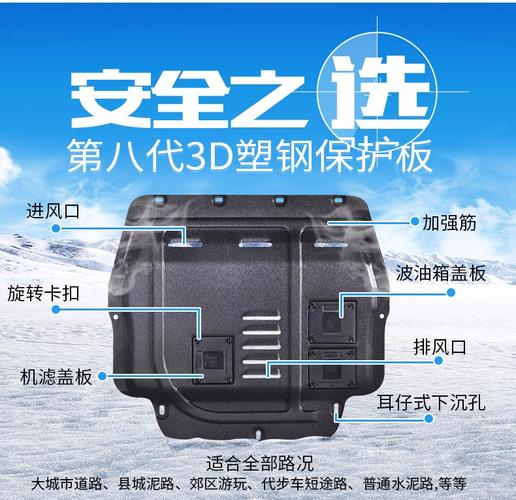 金科树脂汽车发动机护板 3D塑钢防护装甲，全面守护引擎底盘